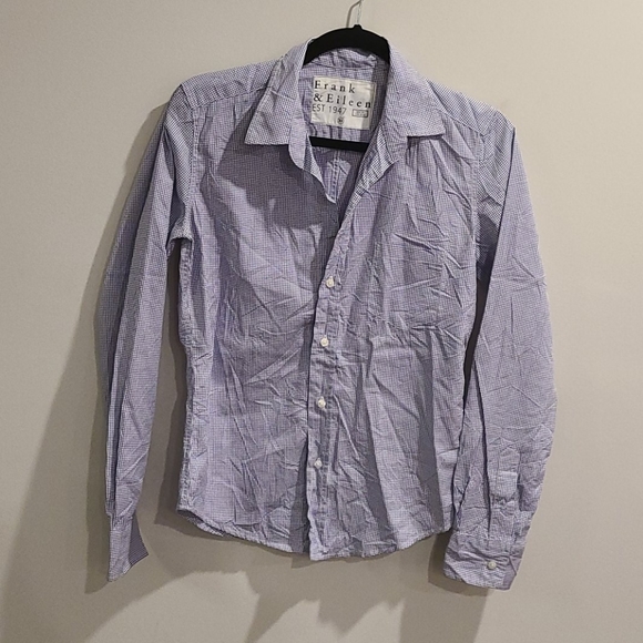 Frank & Eileen purple checkered button up - Picture 1 of 5